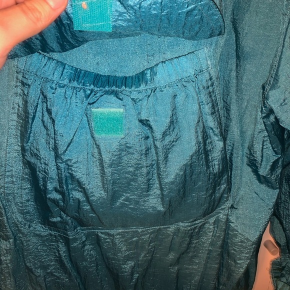 L Unisex Blue Zippered Golf Jacket - Picture 7 of 7